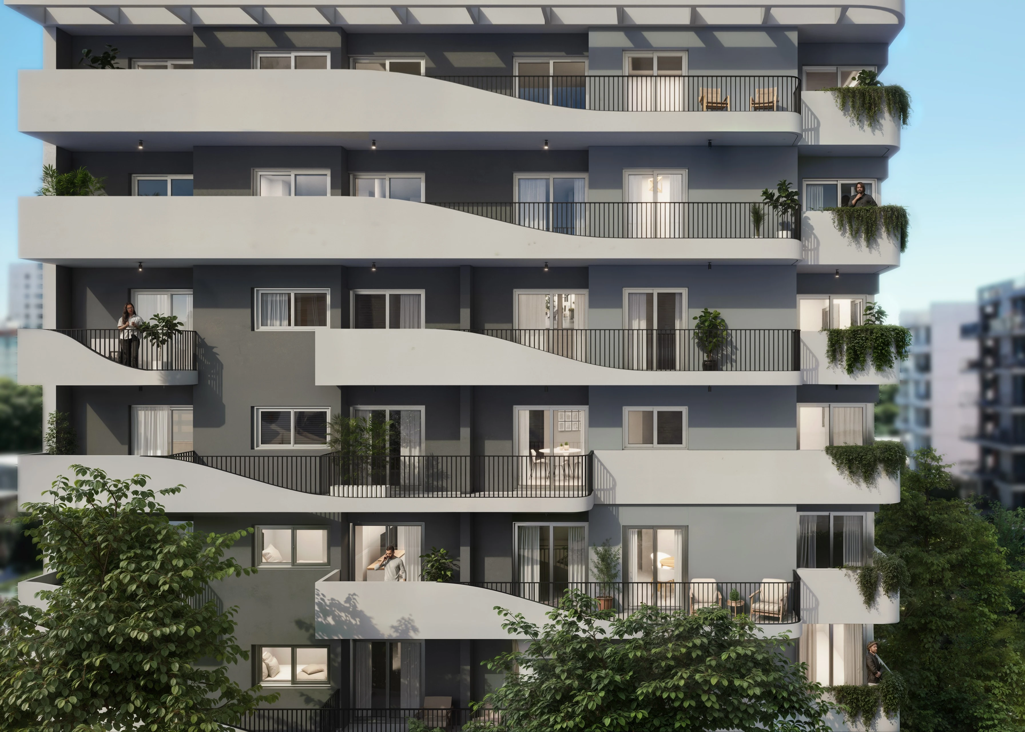 Render exterior de fachada